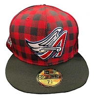 Los Angeles Angels Plaid Pro Image Sports Exclusive 40th Season Patch Green UV 59FIFTY Fitted Hat