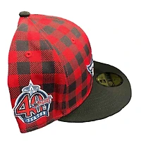 Los Angeles Angels Plaid Pro Image Sports Exclusive 40th Season Patch Green UV 59FIFTY Fitted Hat