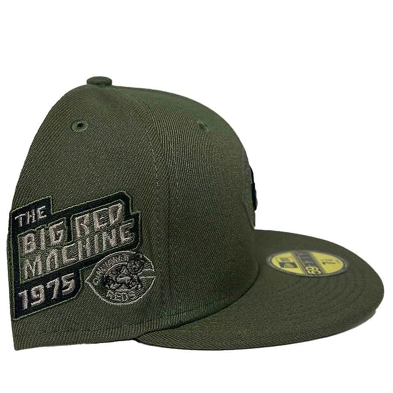 Cincinnati Reds Camo Green The Big Red Machine Patch Pattern UV Annual Clearance 59FIFTY Fitted Hat