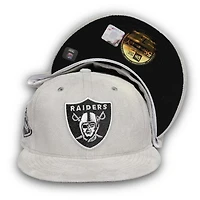 Las Vegas Raiders Pro Image Exclusive GraySuede Patch Black UV 59FIFTY Fitted Hat