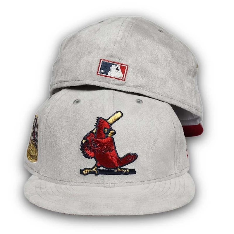 St. Louis Cardinals Pro Image Exclusive GraySuede 1967 World Series Patch Red UV 59FIFTY Fitted Hat