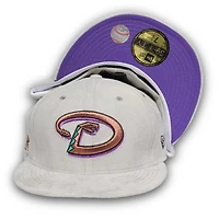 Arizona Diamondbacks Pro Image Exclusive GraySuede 2001 World Series Patch Purple UV 59FIFTY Fitted Hat