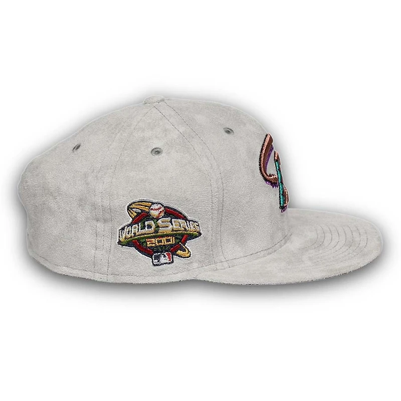 Arizona Diamondbacks Pro Image Exclusive GraySuede 2001 World Series Patch Purple UV 59FIFTY Fitted Hat