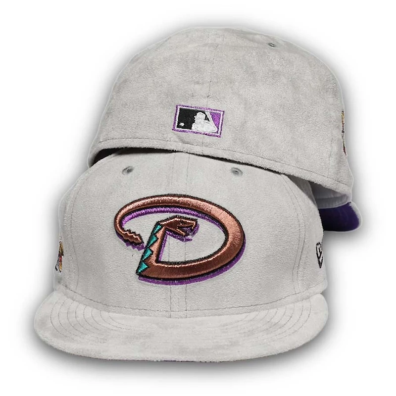 Arizona Diamondbacks Pro Image Exclusive GraySuede 2001 World Series Patch Purple UV 59FIFTY Fitted Hat