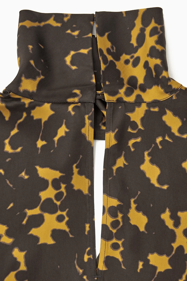 cos asymmetric chain print midi dress COS ASYMMETRIC CHAIN-PRINT MIDI DRESS Size 4