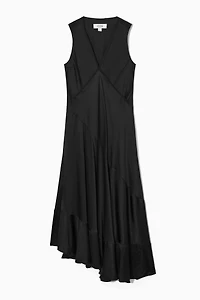 Cos ASYMMETRIC SATIN MIDI DRESS | King's Cross