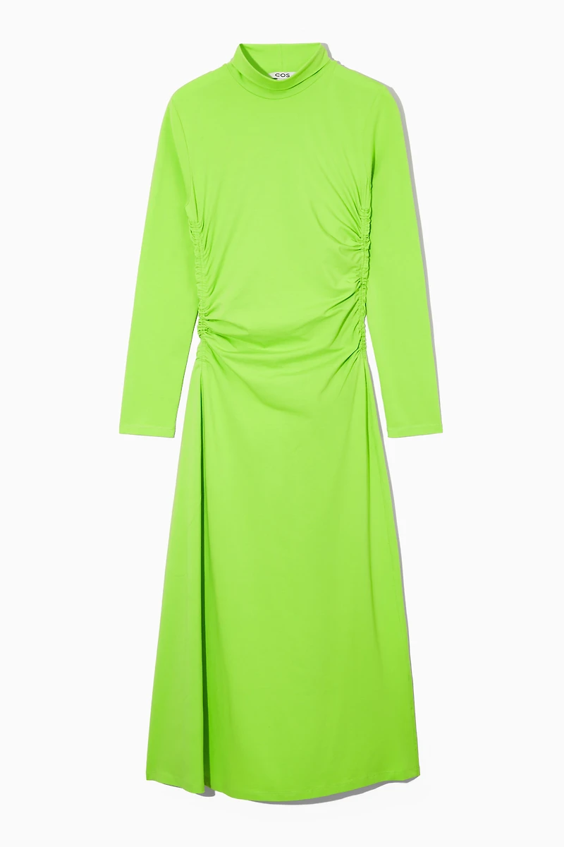 cos boat neck gathered midi dress Get Ready for Summer with the Perfect Dress from COS