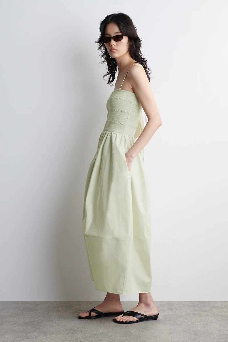 green emerald velvet dress COS Knitted Bandaeu Maxi Dress – The Dress Nook main image 1
