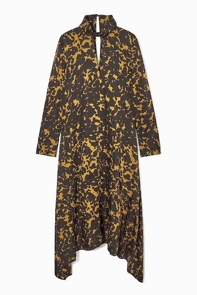 cos asymmetric chain print midi dress Cos ASYMMETRIC CHAIN-PRINT MIDI DRESS