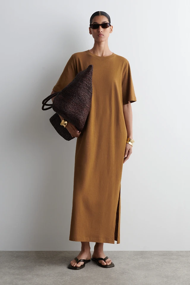 cos maxi shirt dress COS Geometric-Print Maxi Shirt Dress