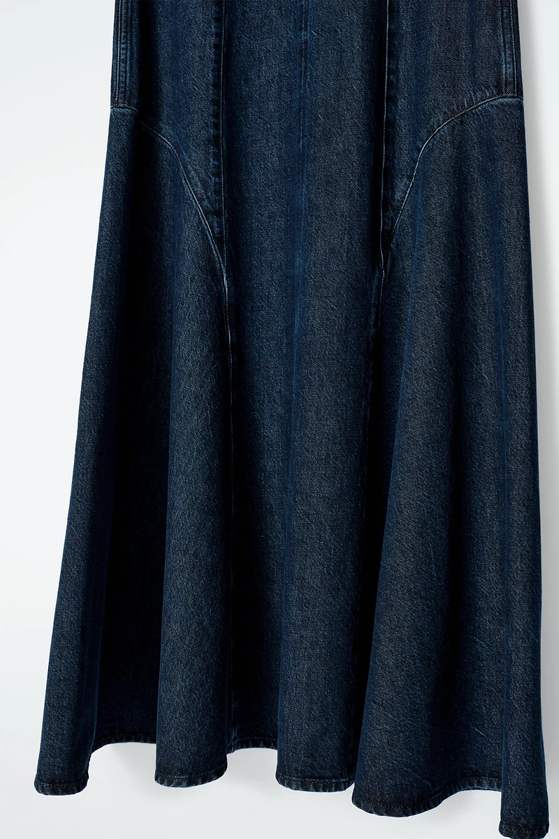 sachin and babi light blue dress Black Chiffon Drop Waist Midi Dress