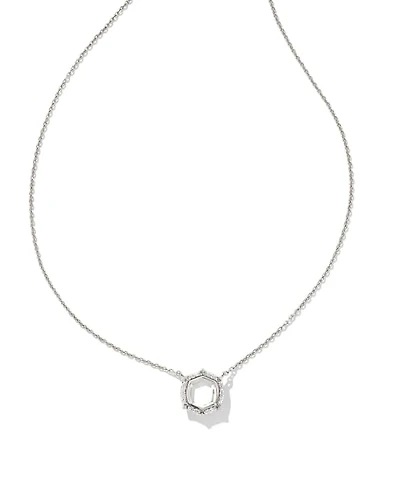 Davis Sterling Silver Luxe Pendant Necklace in White Sapphire