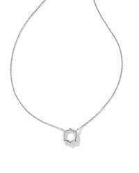 Davis Sterling Silver Luxe Pendant Necklace in White Sapphire