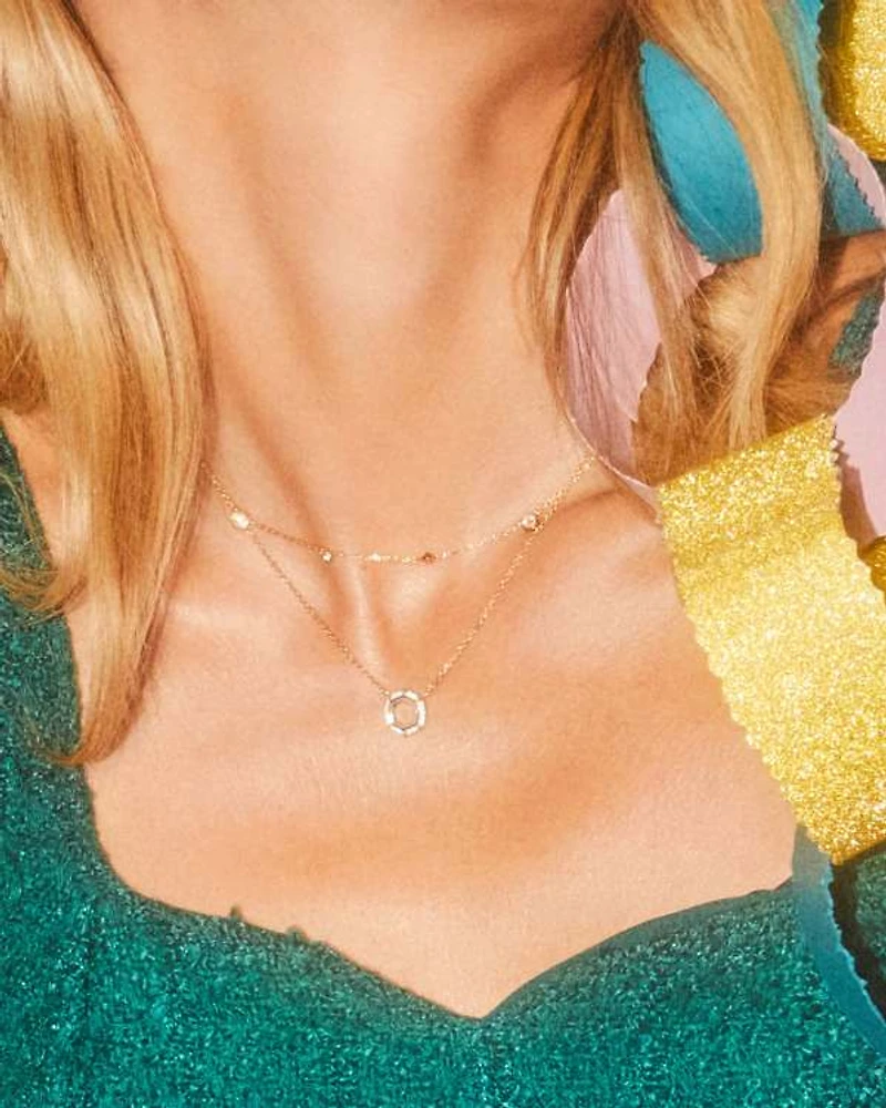 Davis Sterling Silver Luxe Pendant Necklace in White Sapphire