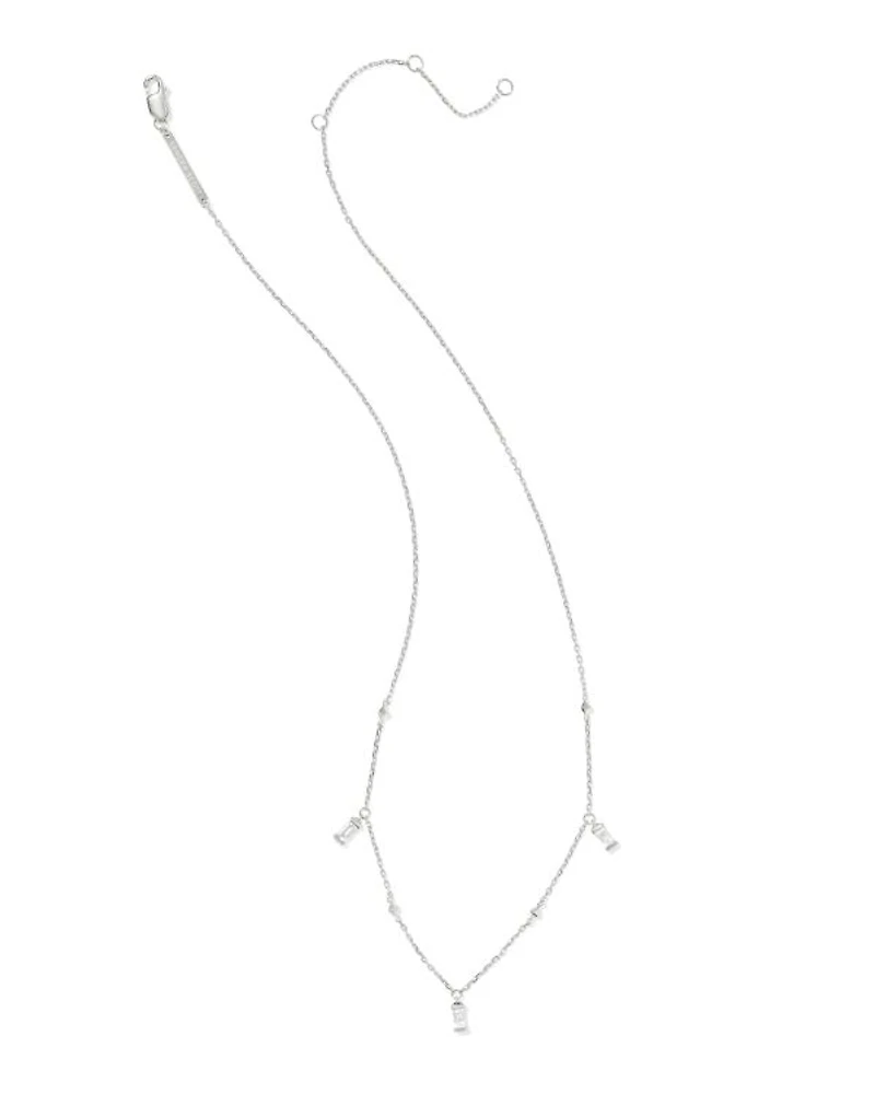 Blythe Sterling Silver Strand Necklace in White Topaz