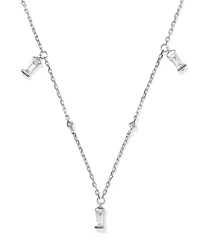Blythe Sterling Silver Strand Necklace in White Topaz