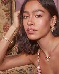 Kendra Scott x LoveShackFancy Bow Delicate Chain Bracelet 