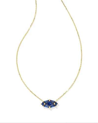 Lindy Rae Elisa Gold Short Pendant Necklace Crystal