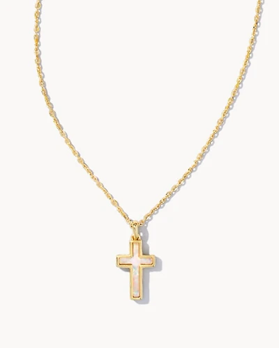 Cross Pendant Necklace Gold