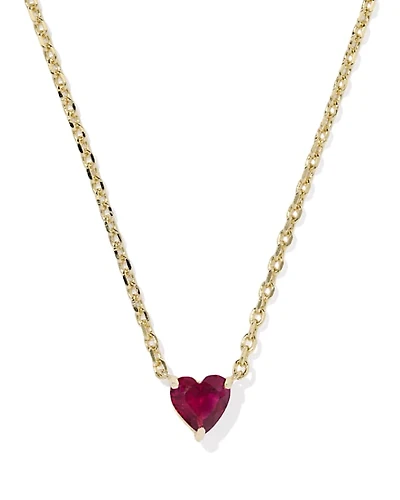 Ayla Heart Gold Short Pendant Necklace
