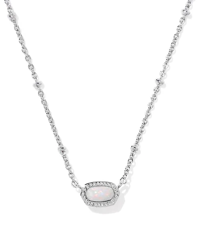 Mini Elisa Silver Satellite Short Pendant Necklace