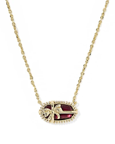 Elisa Bow Short Pendant Necklace