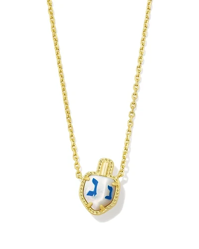 Dreidel Gold Short Pendant Necklace