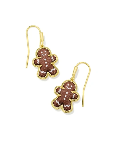 Gingerbread Gold Drop Earrings 