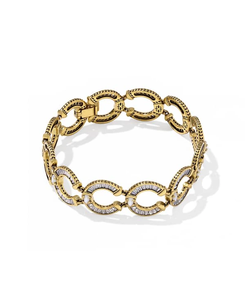 Noble Horseshoe Link and Chain Bracelet