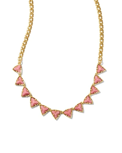 Robby Vintage Gold Strand Necklace Iridescent Abalone