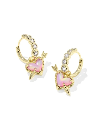 Ari Heart Arrow Convertible Huggie Earrings