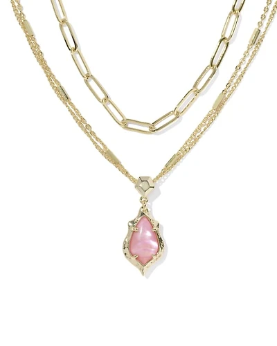 Adriana Scallop Frame Multi Strand Necklace