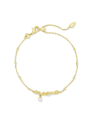 Mama Script Delicate Chain Bracelet