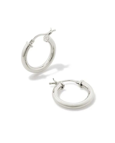 Tube Small 20mm Hoop Earrings Sterling Silver