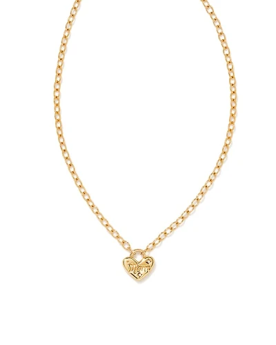 Mom Heart Padlock Sterling Silver Pendant Necklace White Sapphire