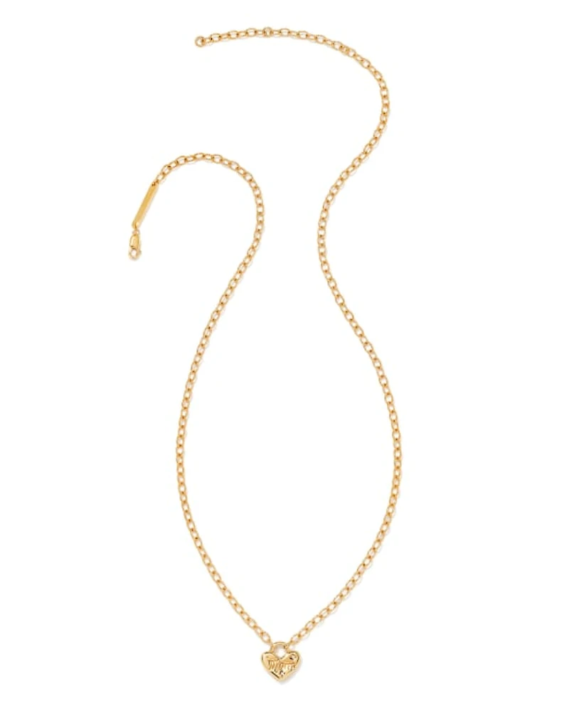 Mom Heart Padlock Sterling Silver Pendant Necklace White Sapphire