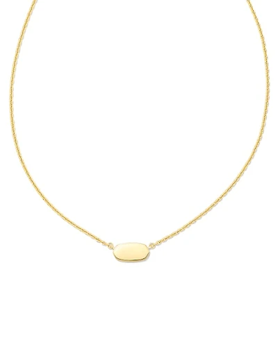Mommy & Me Youth Fern Short Pendant Necklace 18k Gold Vermeil