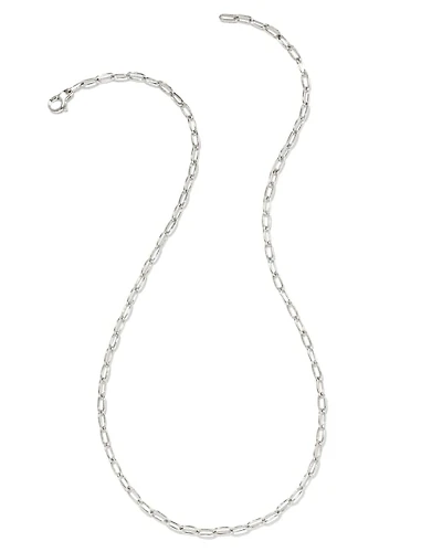 Small Paperclip Chain Necklace Sterling Silver
