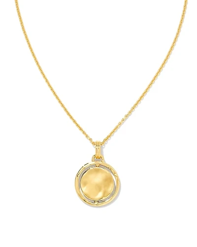 Spinning Hammered Pendant Necklace 18k Gold Vermeil