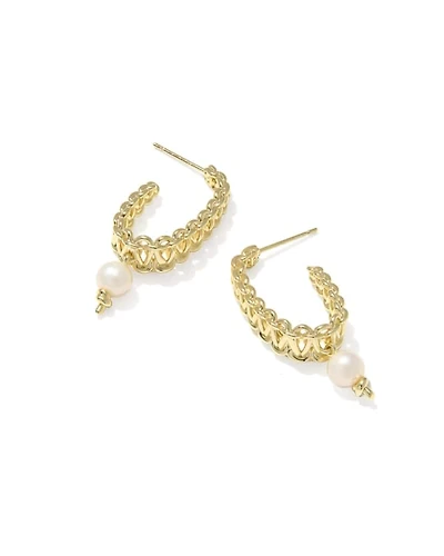 Gabriella Pearl Hoop Earrings
