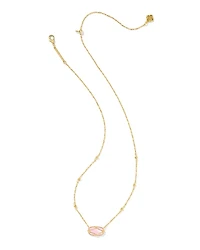 Elisa Lattice Frame Gold Short Pendant Necklace
