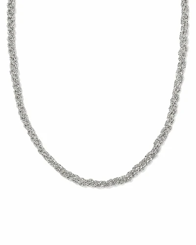 Gabriella Silver Braided Chain Necklace