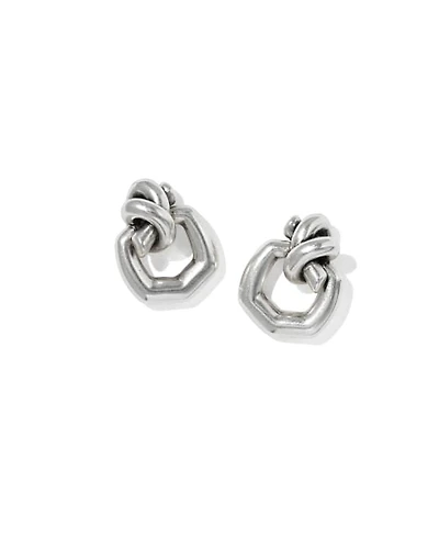 Parker Knot Vintage Silver Open Frame Earrings