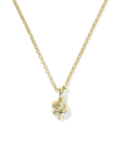 Parker Knot Gold Short Pendant Necklace