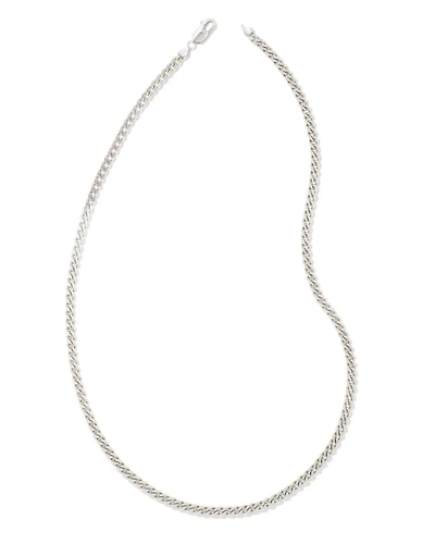 Curb Chain Necklace in Sterling Silver