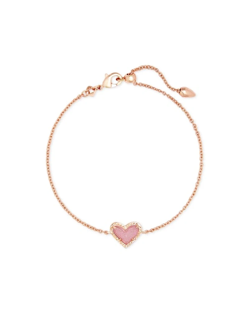 Ari Heart Rose Gold Chain Bracelet