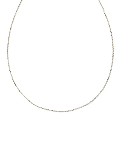 22 Inch Thin Chain Necklace Sterling Silver