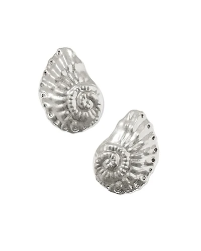Marina Statement Stud Earrings Vintage Silver