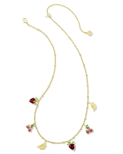 Fruit Gold Strand Necklace in Multi Mix