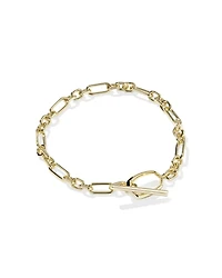 Sylvia Gold Metal Link and Chain Bracelet